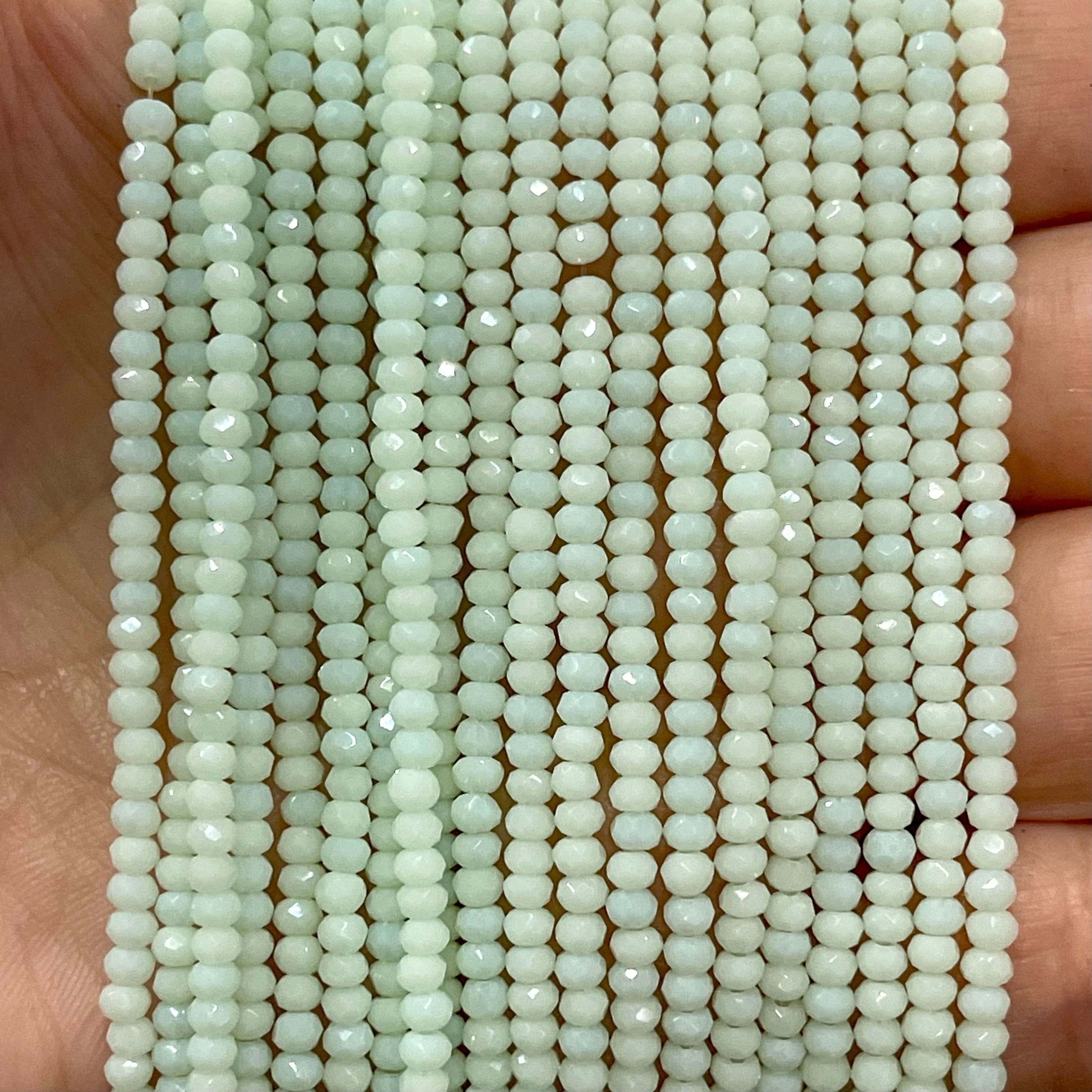 Crystal faceted rondelle 2mm Beads, PBC2C65