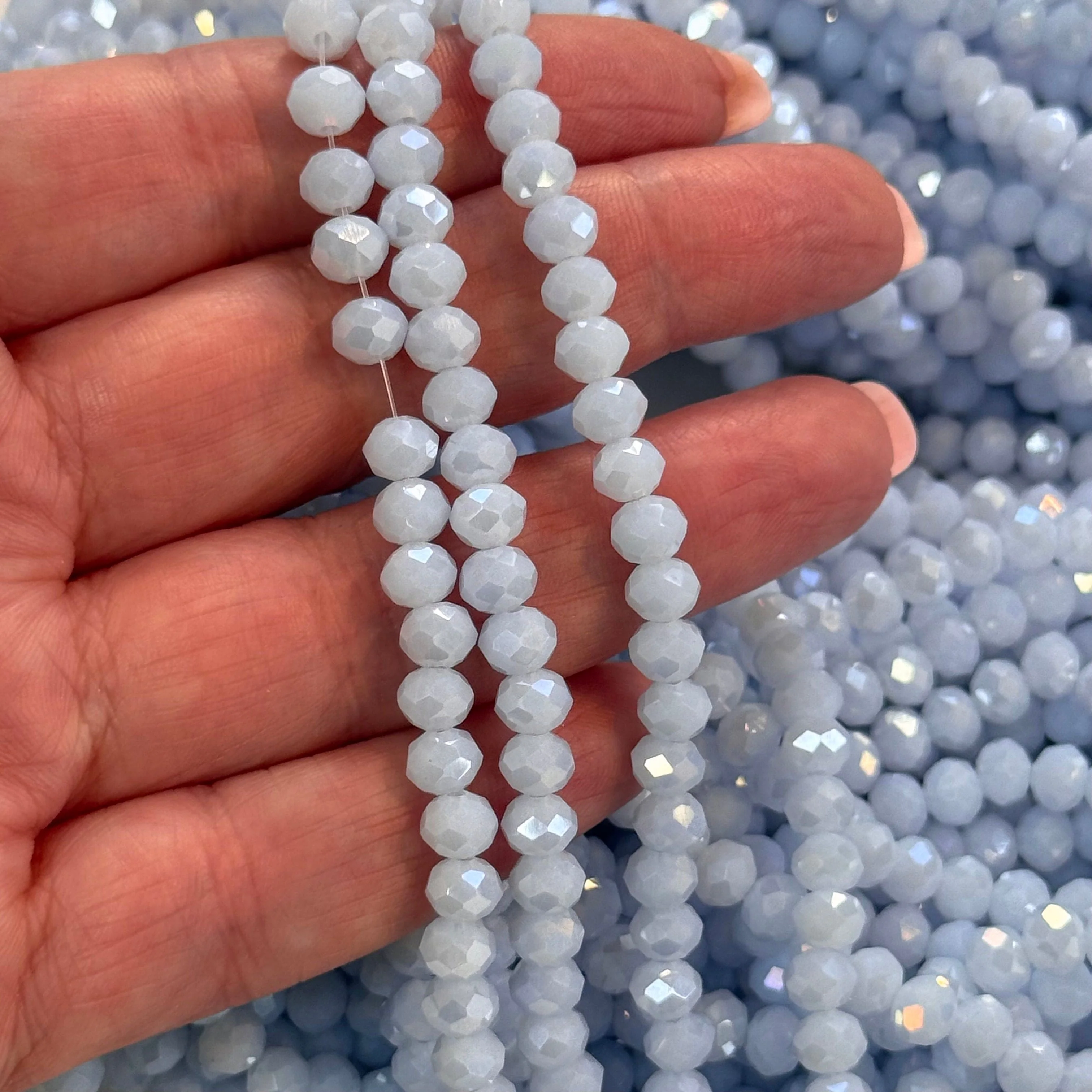 Crystal faceted rondelle 6mm Beads, PBC6C162