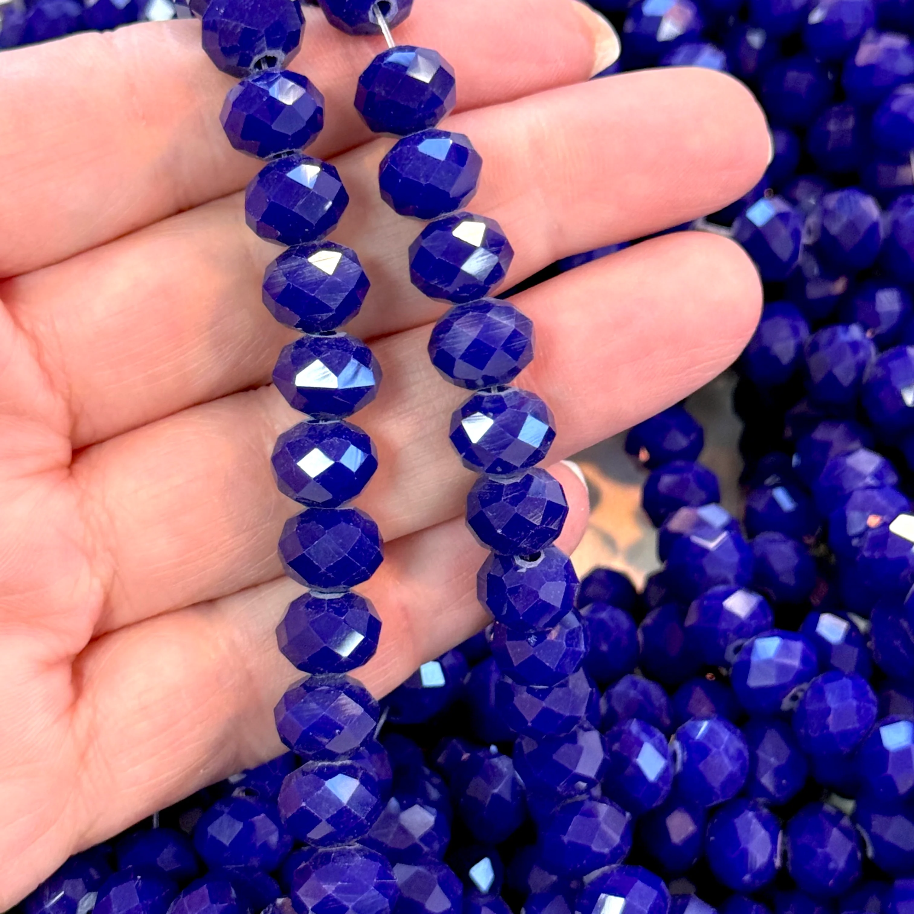 Crystal faceted rondelle - 72 pcs - 10 mm - full strand - PBC10C8