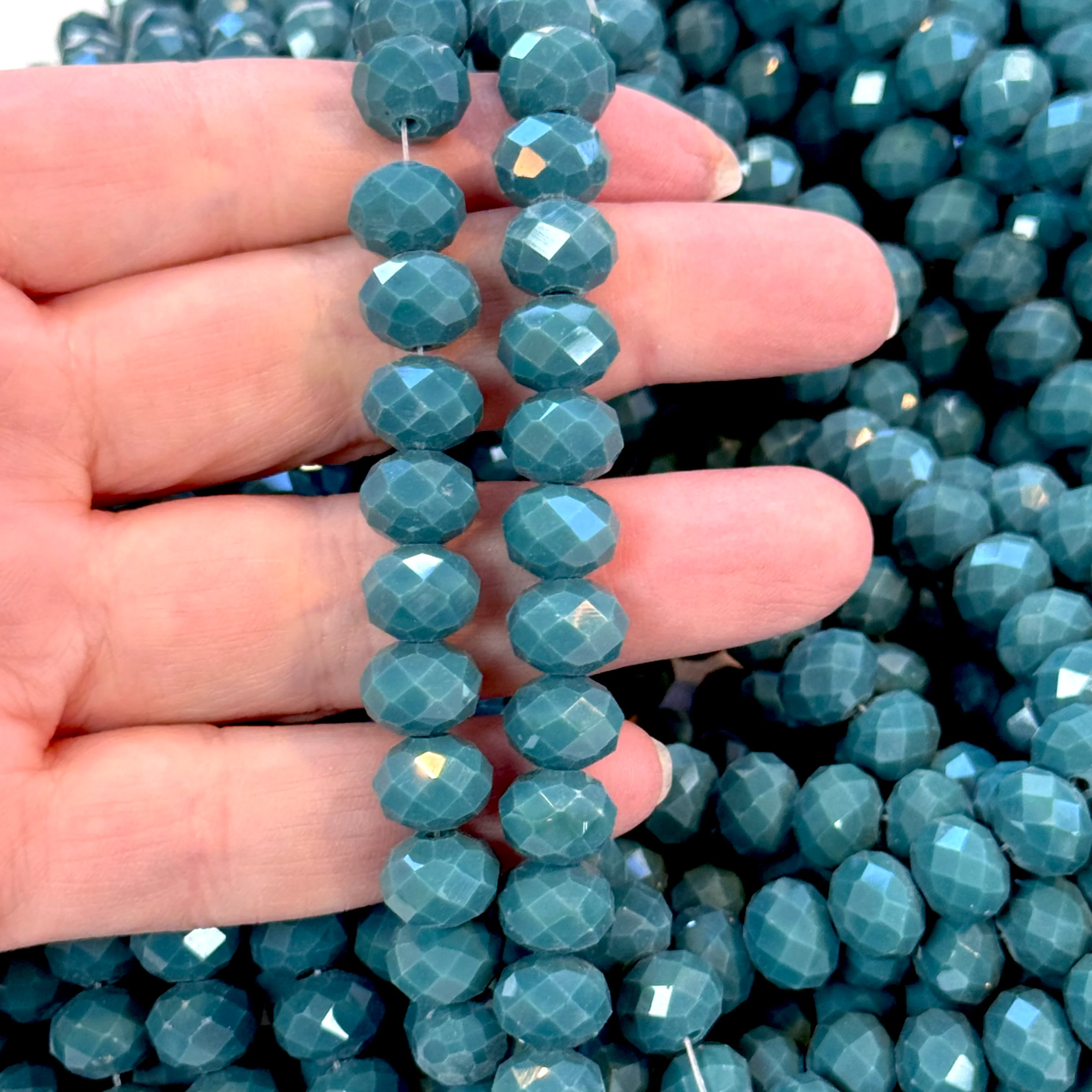 Crystal faceted rondelle - 72 pcs - 10 mm - full strand - PBC10C9