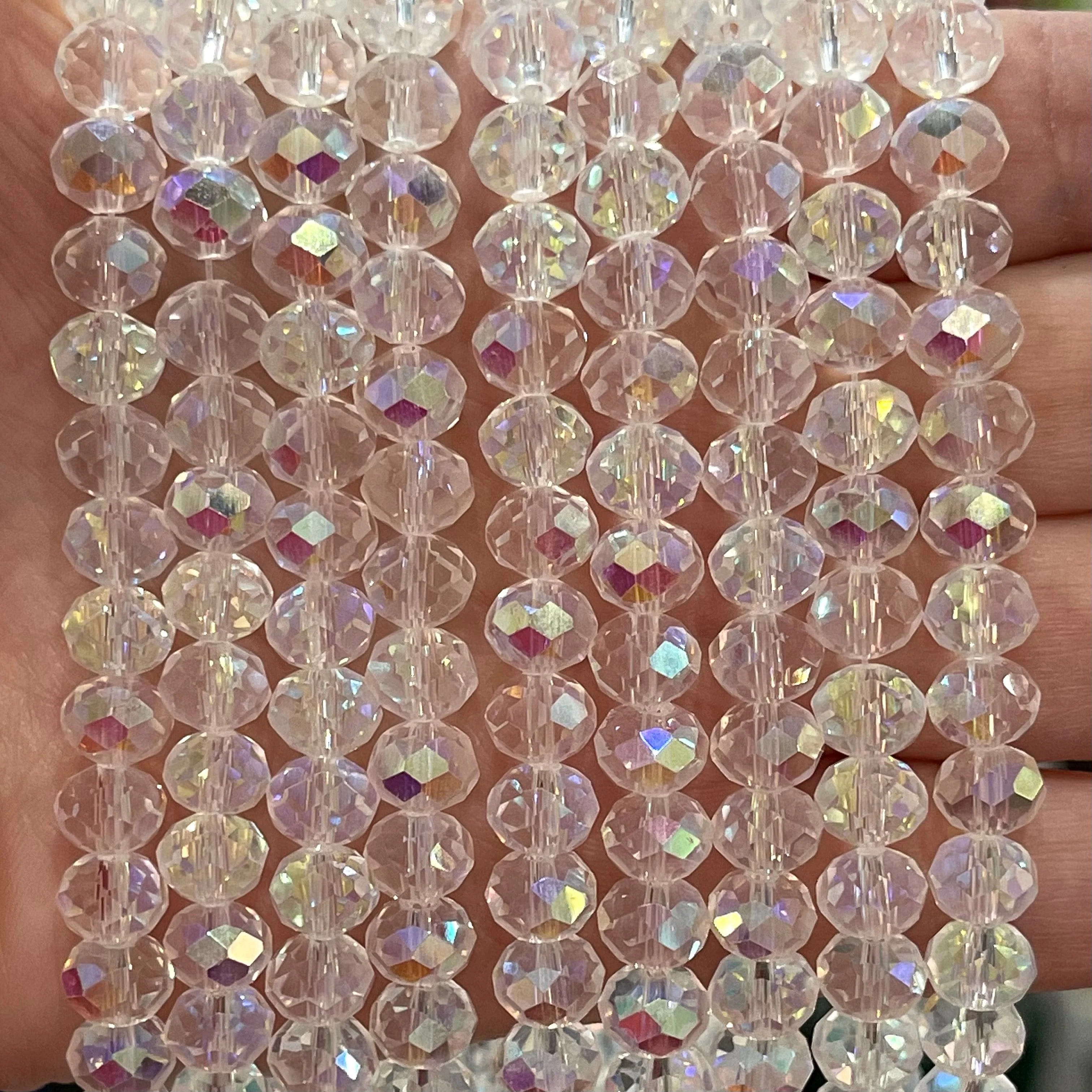 Crystal faceted rondelle 8mm Beads, PBC8C10