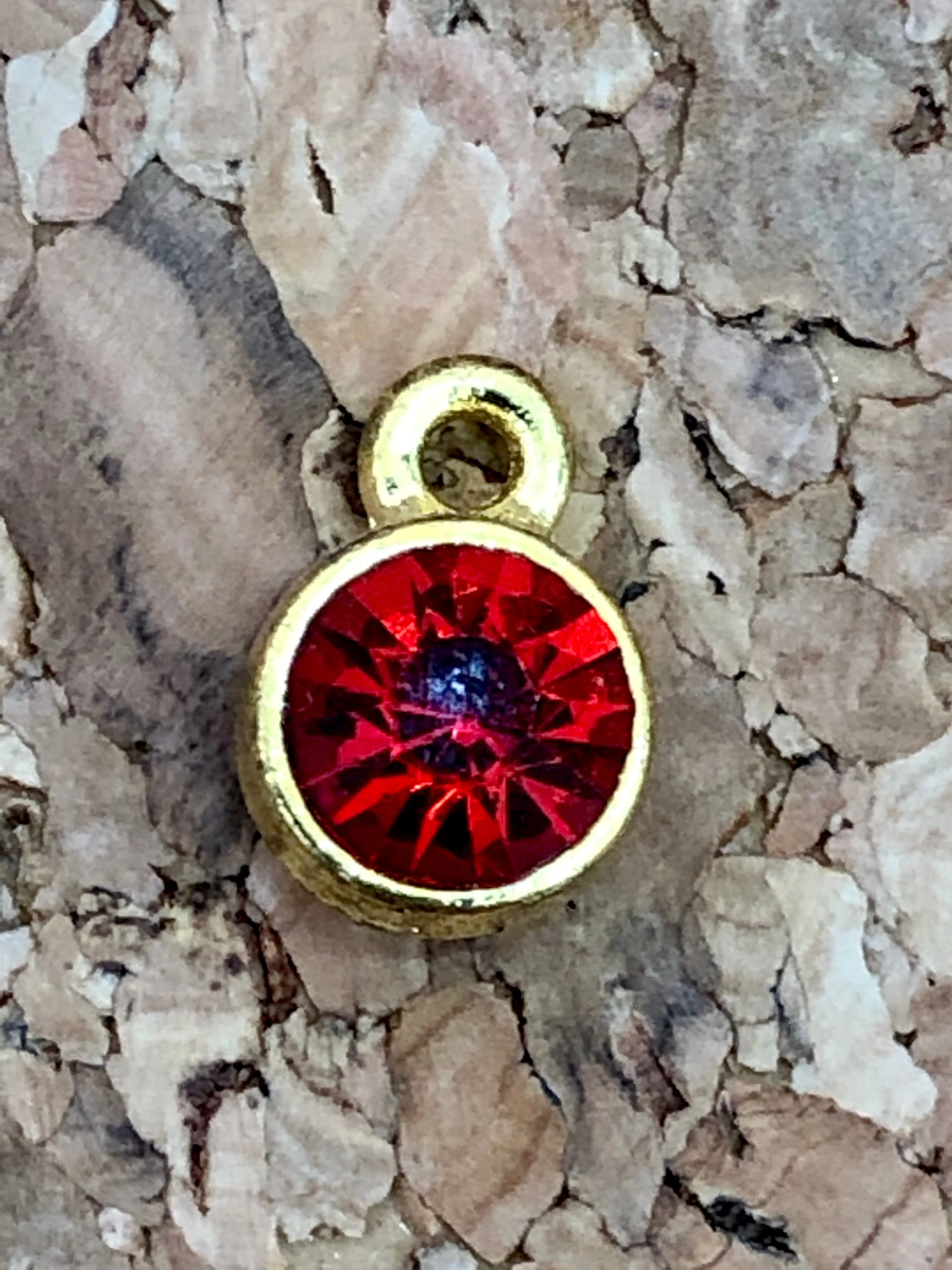 Cubic Zirconia Charms 10mm, Gold Plated Frames Made of Brass, 4 Colors - Image 4