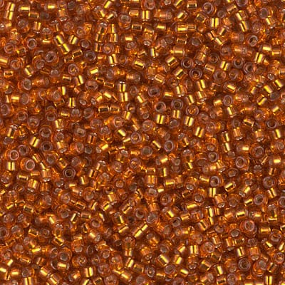 DB1333 Dyed Silver Lined Burnt Orange, Miyuki Delica 11/0