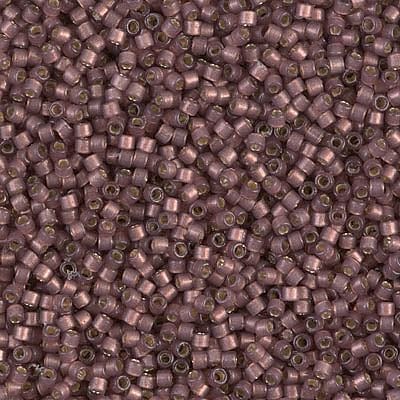 DB2183 Duracoat Semi Frosted Silver Lined Dyed Raisin, Miyuki Delica 11/0