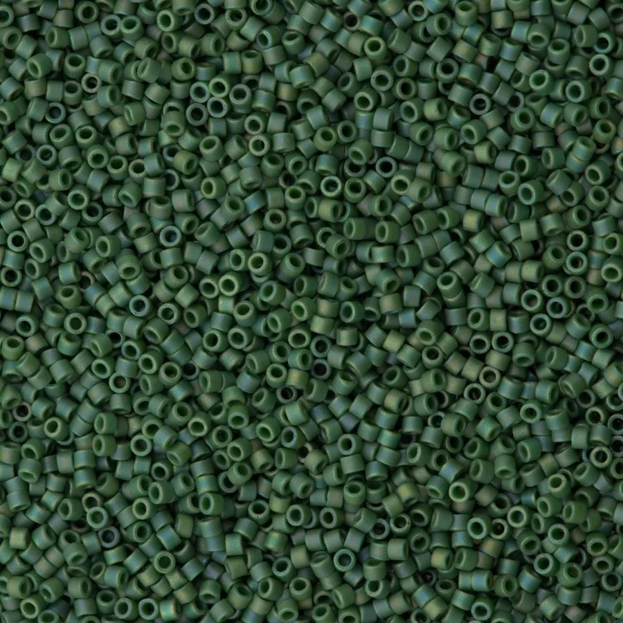 DB2312 - Matted Opaque Glazed Basil Green AB, Miyuki Delica 11/0