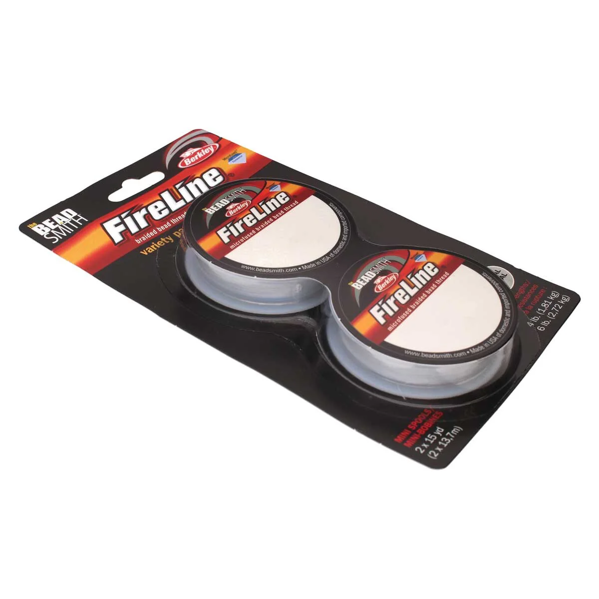 FIRELINE Crystal Beading Thread – 4LB & 6LB, 15 Yards per Spool (2-Pack) - Image 3