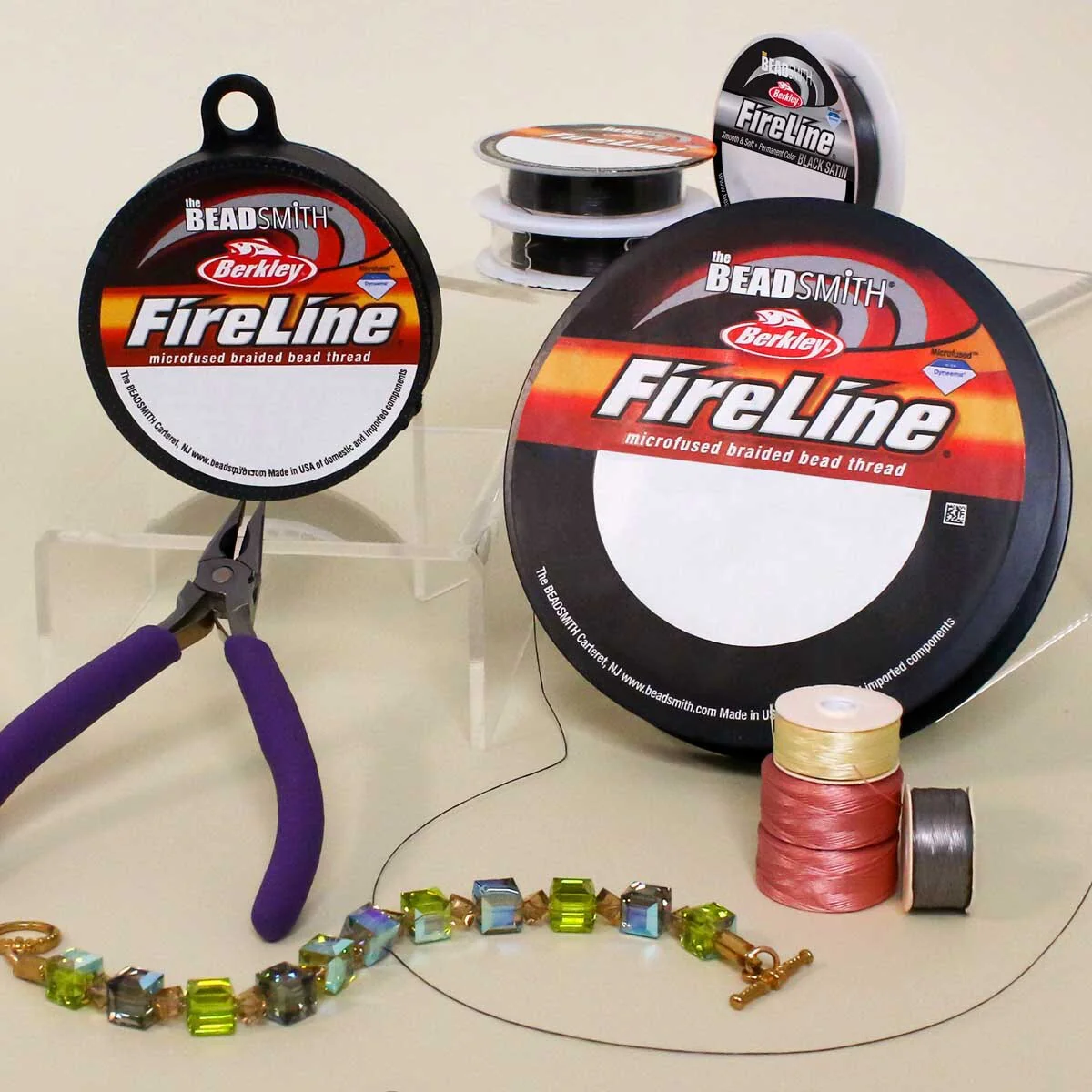 FIRELINE Crystal Beading Thread – 4LB & 6LB, 15 Yards per Spool (2-Pack) - Image 5