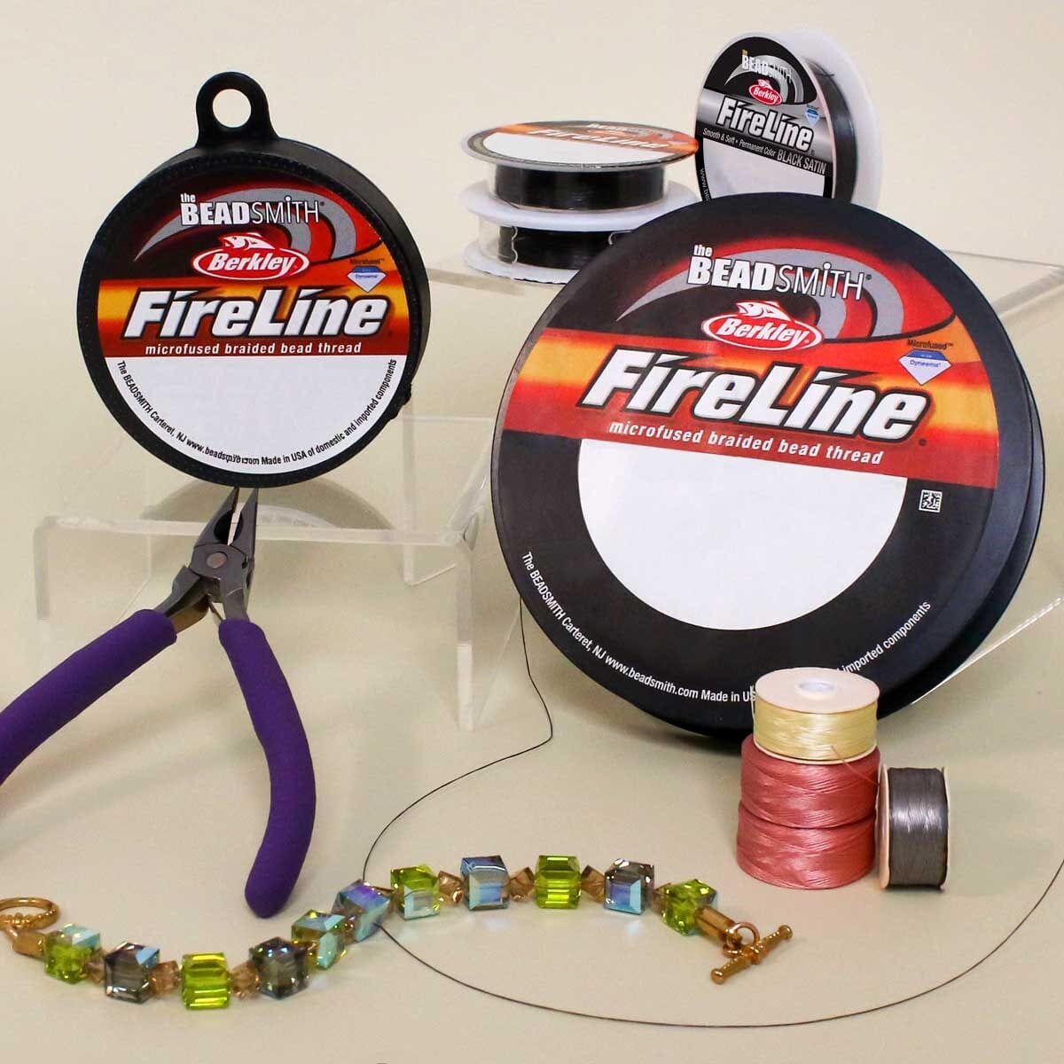 FIRELINE Smoke Grey Beading Thread – 4LB & 6LB, 15 Yards per Spool (2-Pack) - Image 7