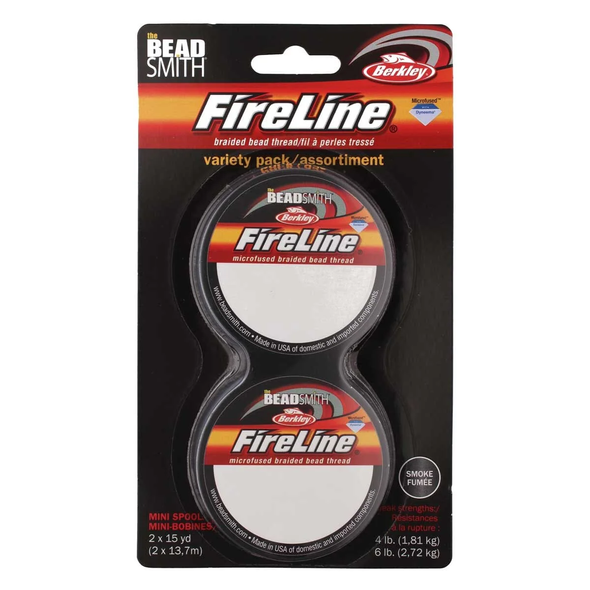 FIRELINE Smoke Grey Beading Thread – 4LB & 6LB, 15 Yards per Spool (2-Pack) - Image 8