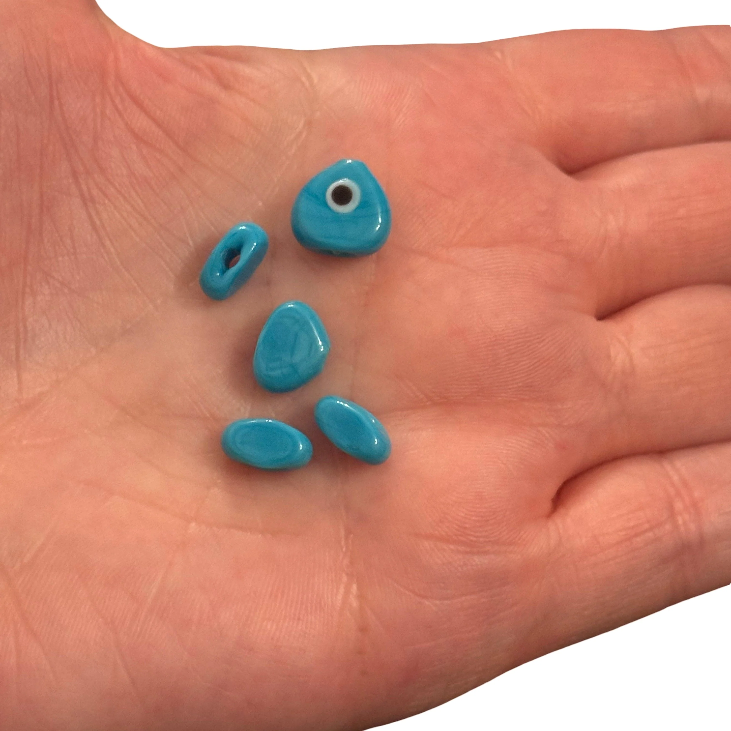 Hand Made Murano Glass Beads, 5 Beads Set for making Murano Glass Fish Bone Charm - Image 3