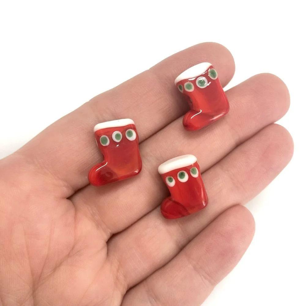 Hand Made Murano Glass Xmas Stockings Charm
