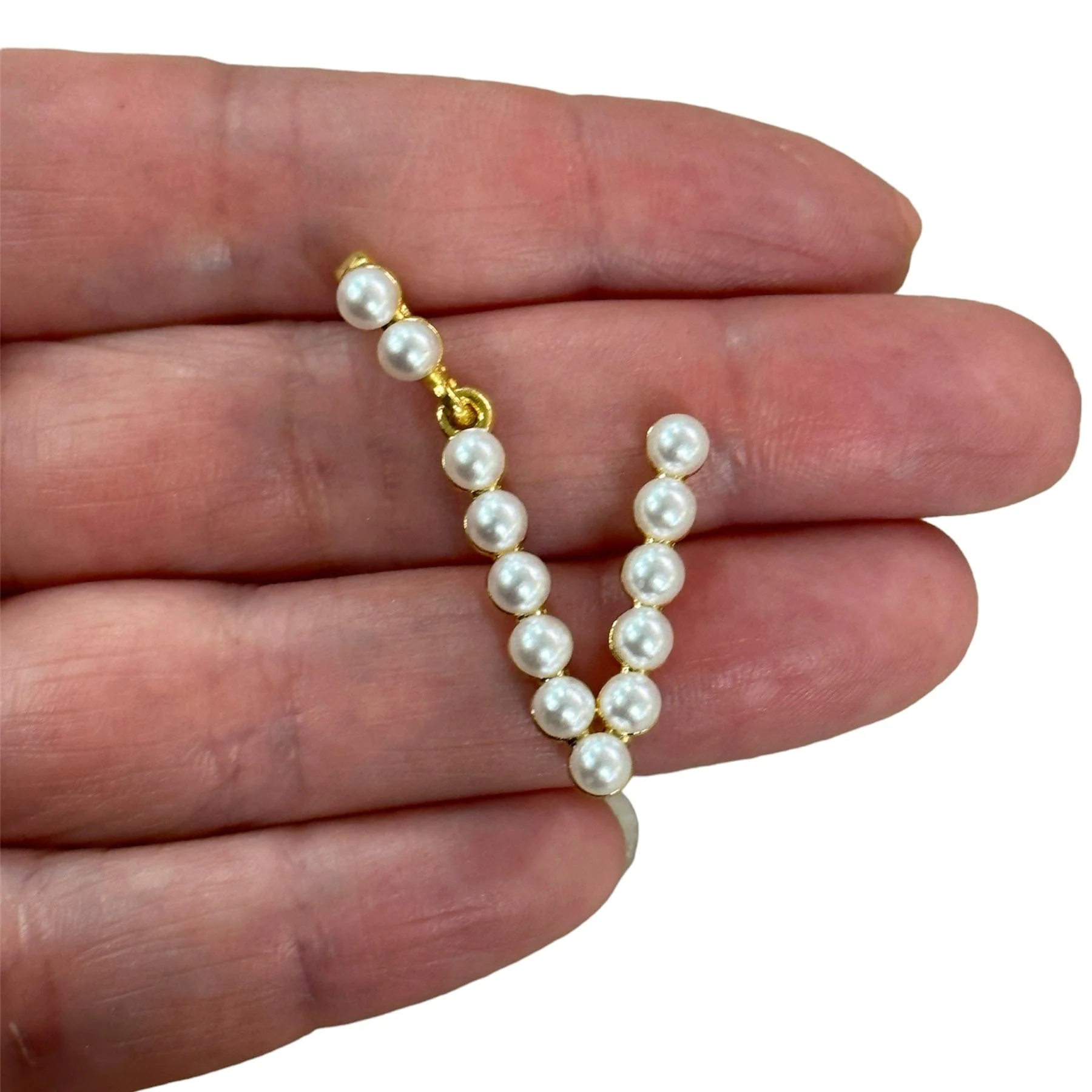 Initial Pendants, Initial Alphabet Letter Pendants, 24Kt Gold Plated White Pearl Style A to Z, Gold Initial Pendants, Initial Necklace - Image 21