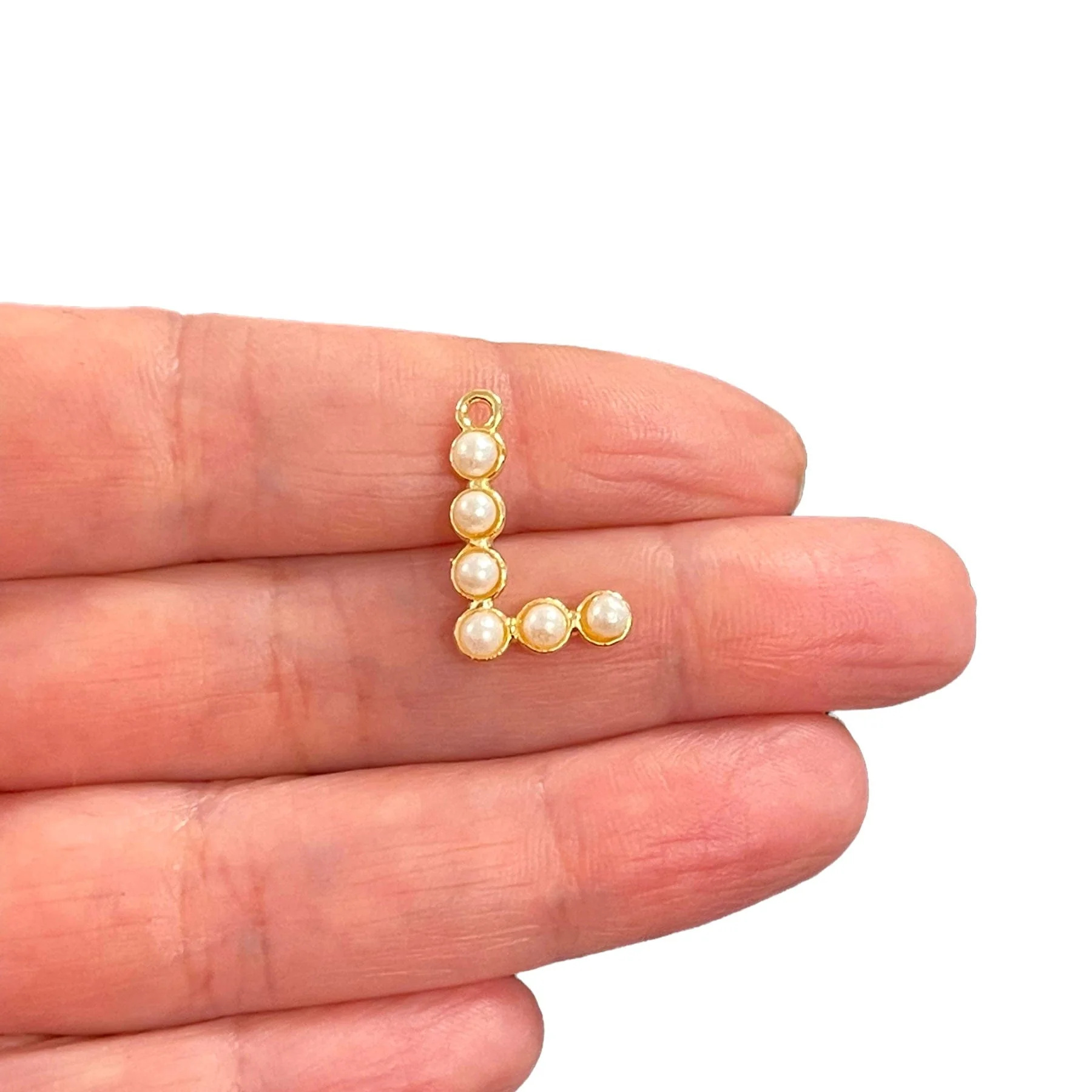 Initial Pendants, Initial Alphabet Letter Pendants, 24Kt Gold Plated White Pearl Style A to Z, Gold Initial Pendants, Initial Necklace - Image 12