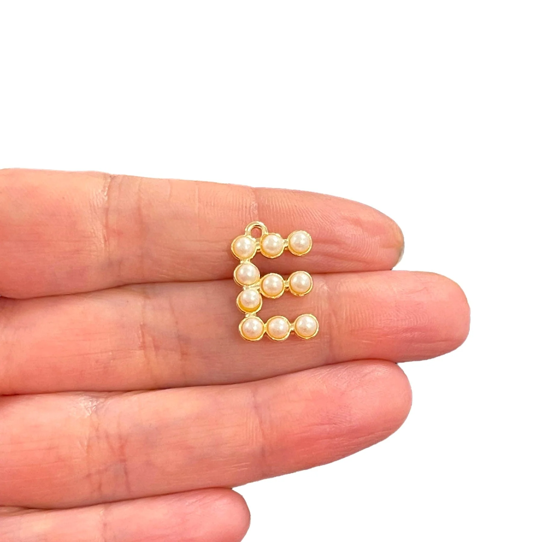 Initial Pendants, Initial Alphabet Letter Pendants, 24Kt Gold Plated White Pearl Style A to Z, Gold Initial Pendants, Initial Necklace - Image 6