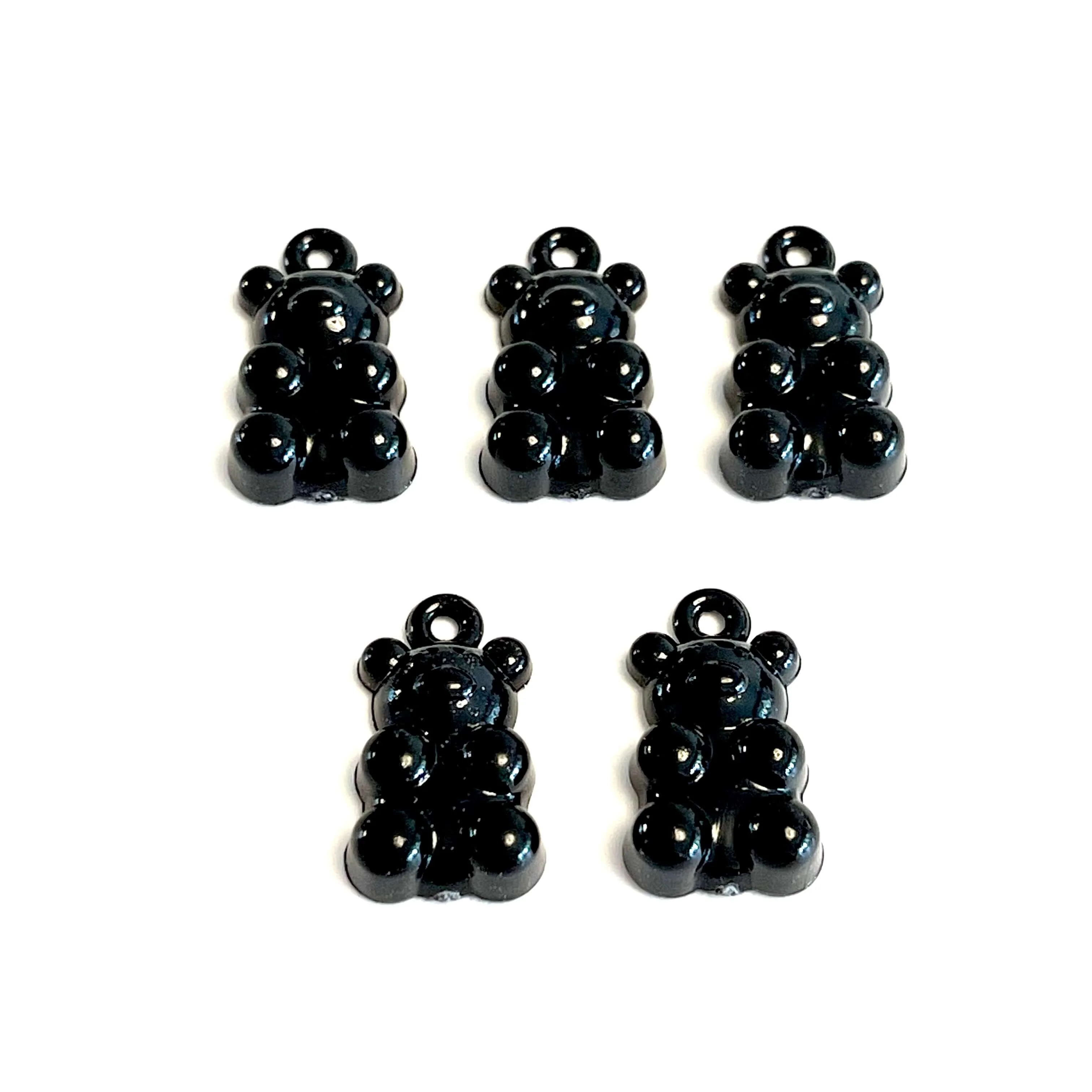 5 pcs in a pack, Jelly Bear Charms, Gummy Bear Resin With Loop, Jelly Bear Shaped Resin Charms 12x22mm,