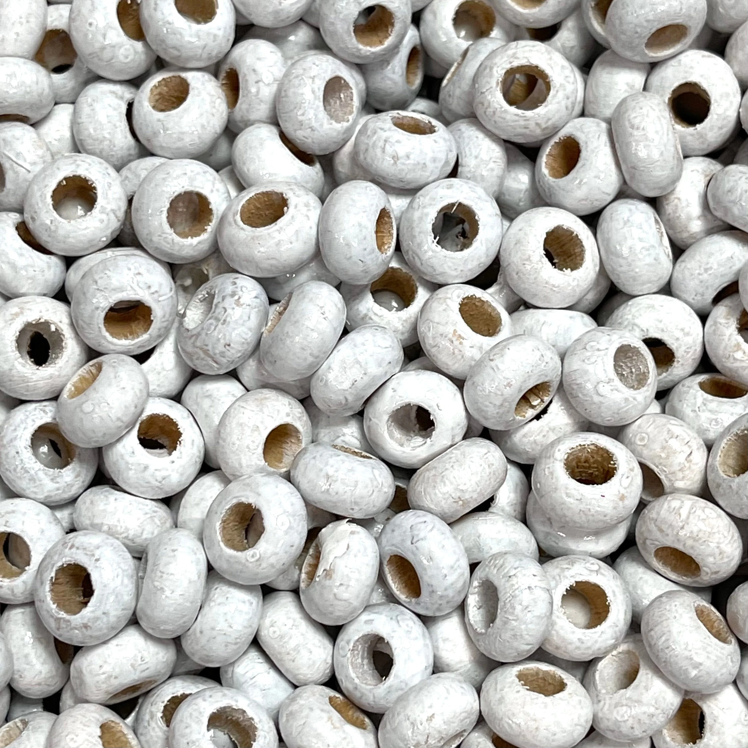 Large Hole Wooden Rondelle Beads 13x7mm 20 Pieces in a pack
