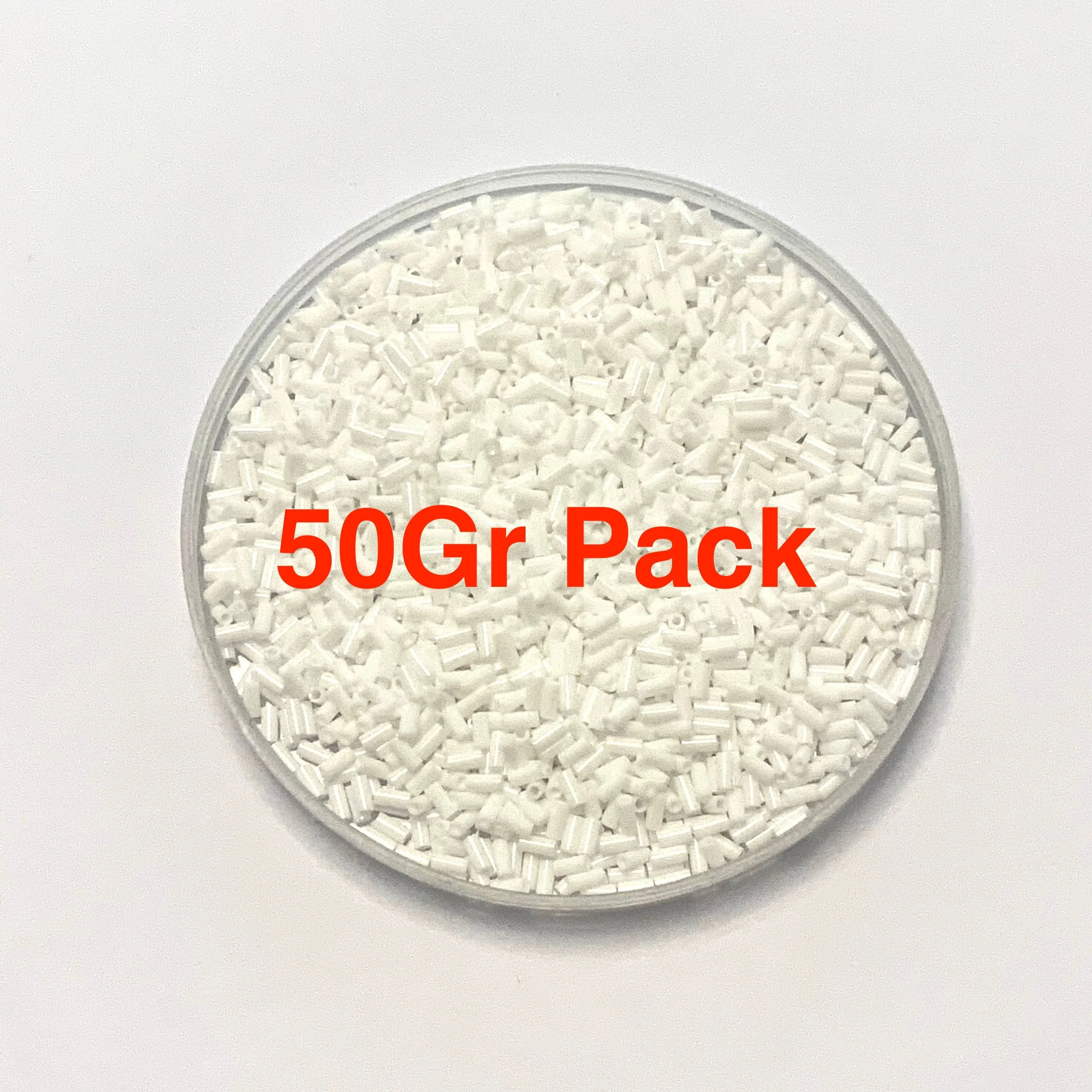 Miyuki Bugles size 3mm 0049 White Opaque 10 grams. White bugles 3mm, - Image 2