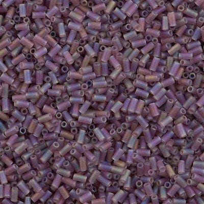 Miyuki Bugles size 3mm 0142FR Matte Smoky Amethyst AB 10 grams.
