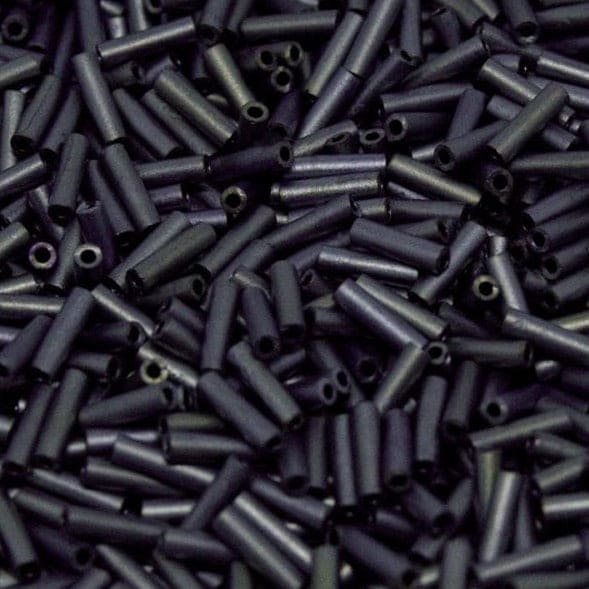 Miyuki Bugles size 6mm 2002 Matted Metallic Silver Grey, Silver Grey bugles 6mm,