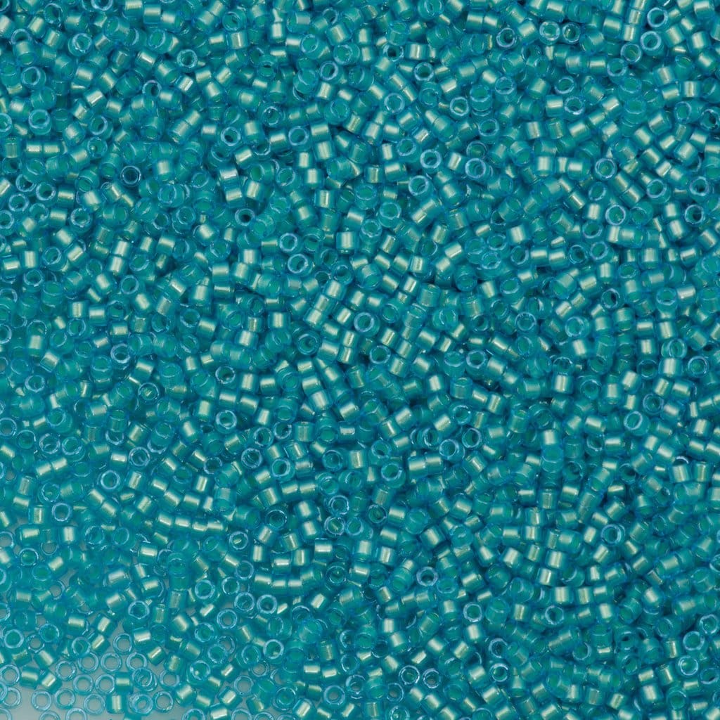 DB1708 - Mint Pearl Lined Ocean Blue, Miyuki Delica 11/0
