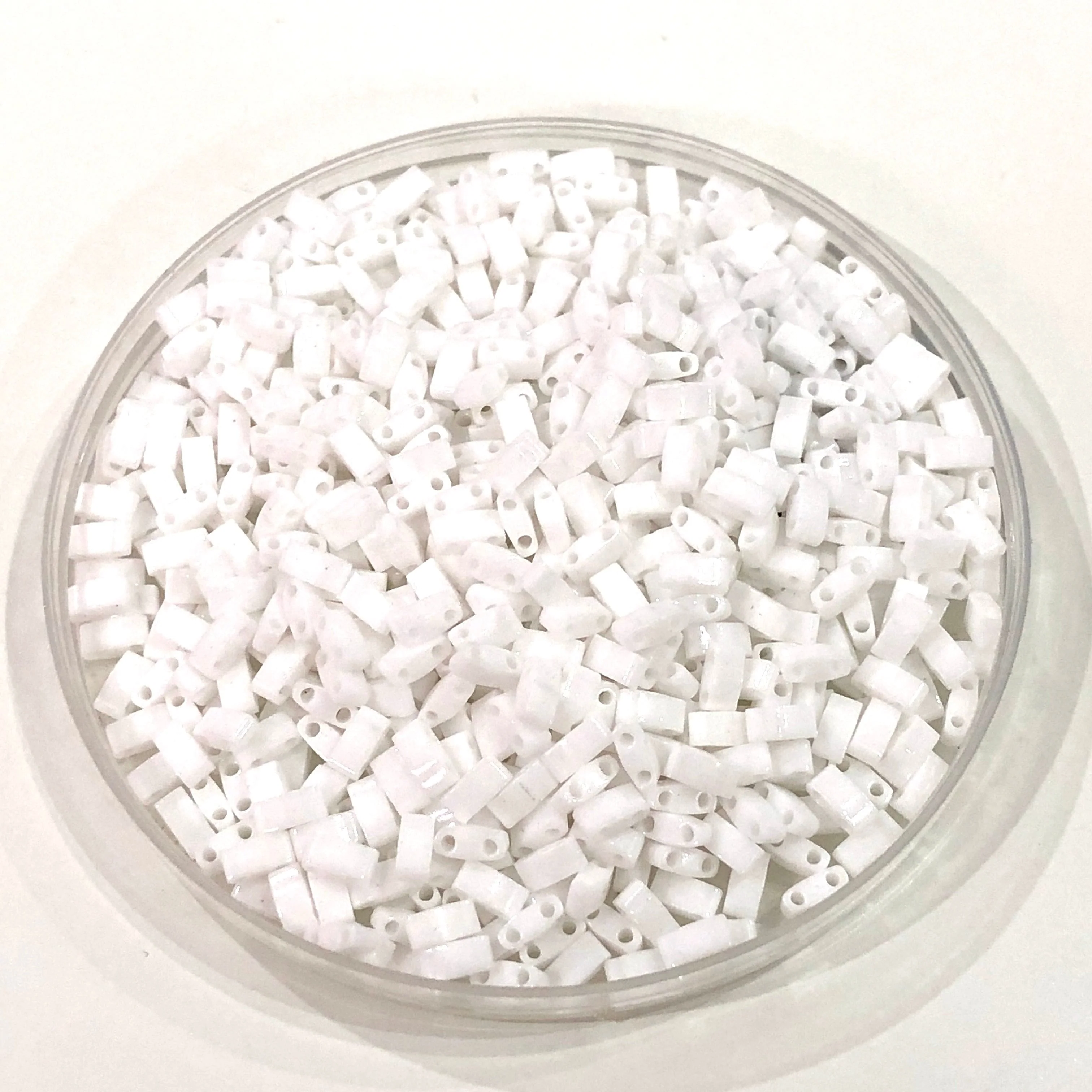Miyuki Half Tila Beads HTL0402 White Opaque , - Image 2