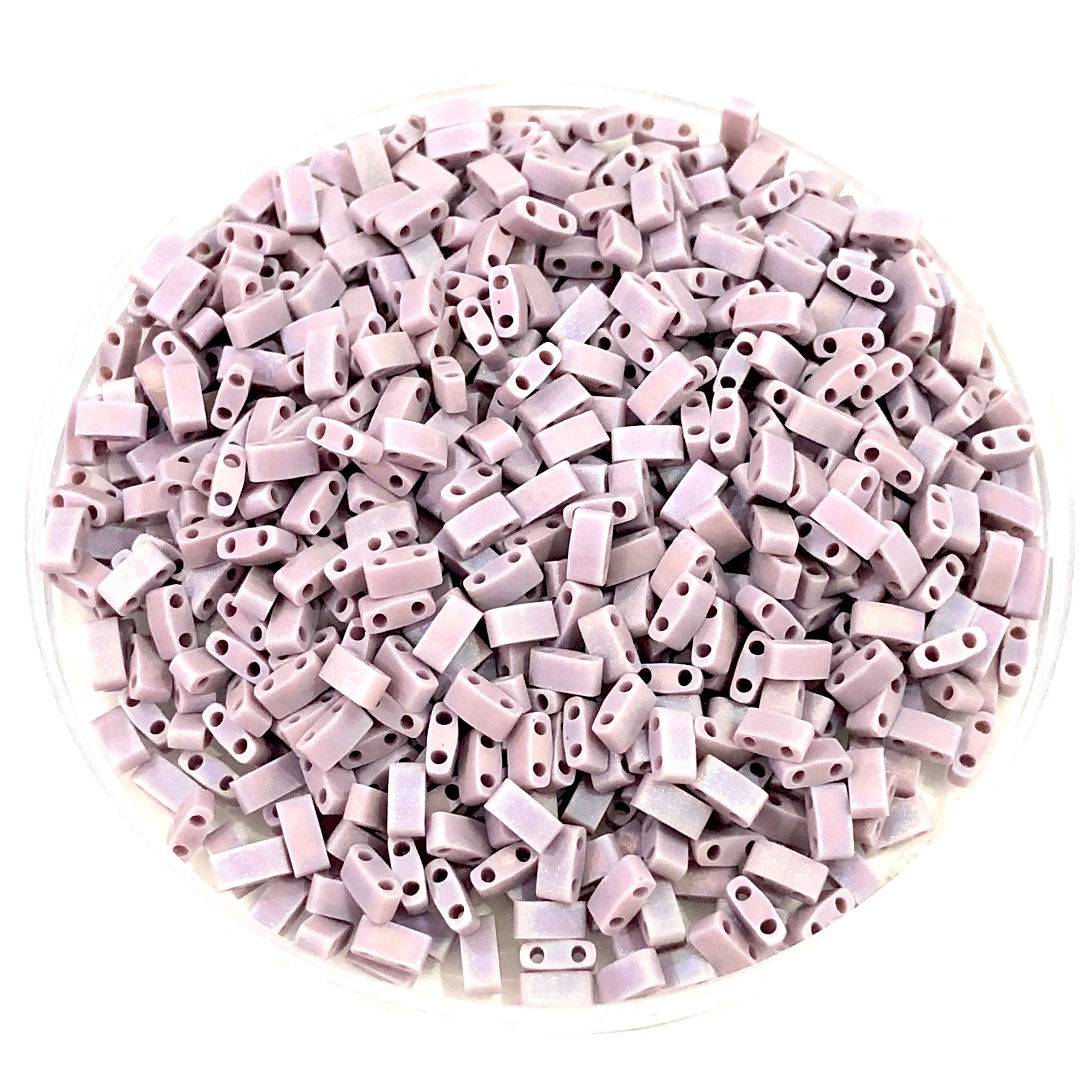 Miyuki Half Tila Beads HTL0410FR Matted Opaque Mauve AB , - Image 2