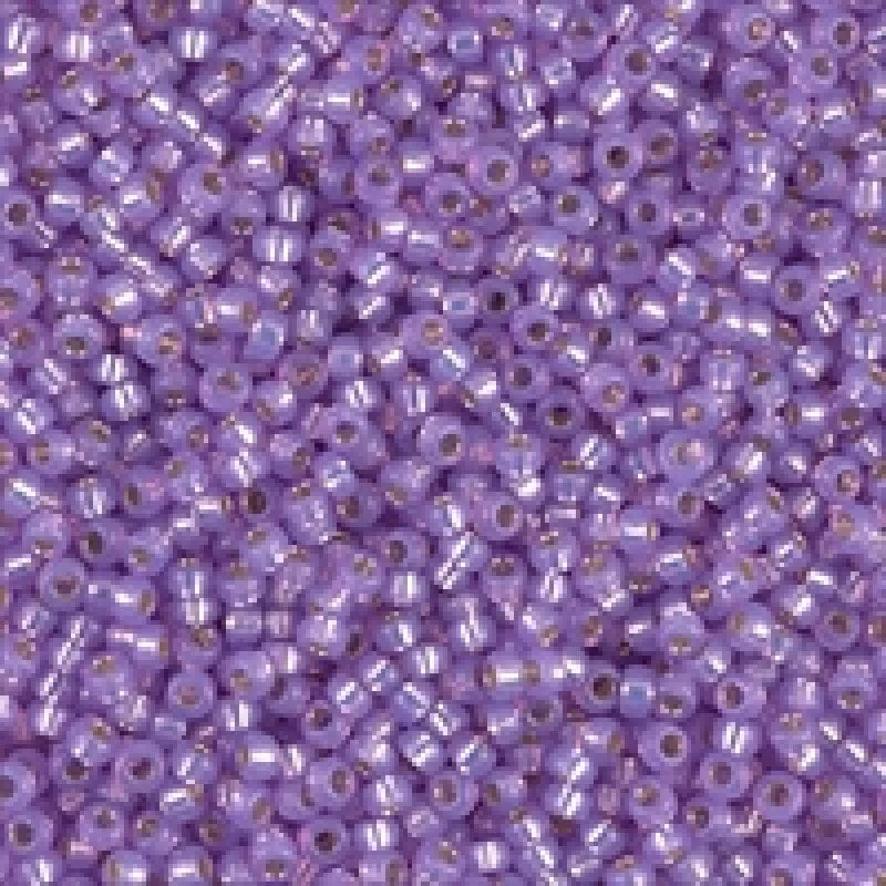 Miyuki Seed Beads 11/0 Dyed Lilac Silver Lined Alabaster,0574