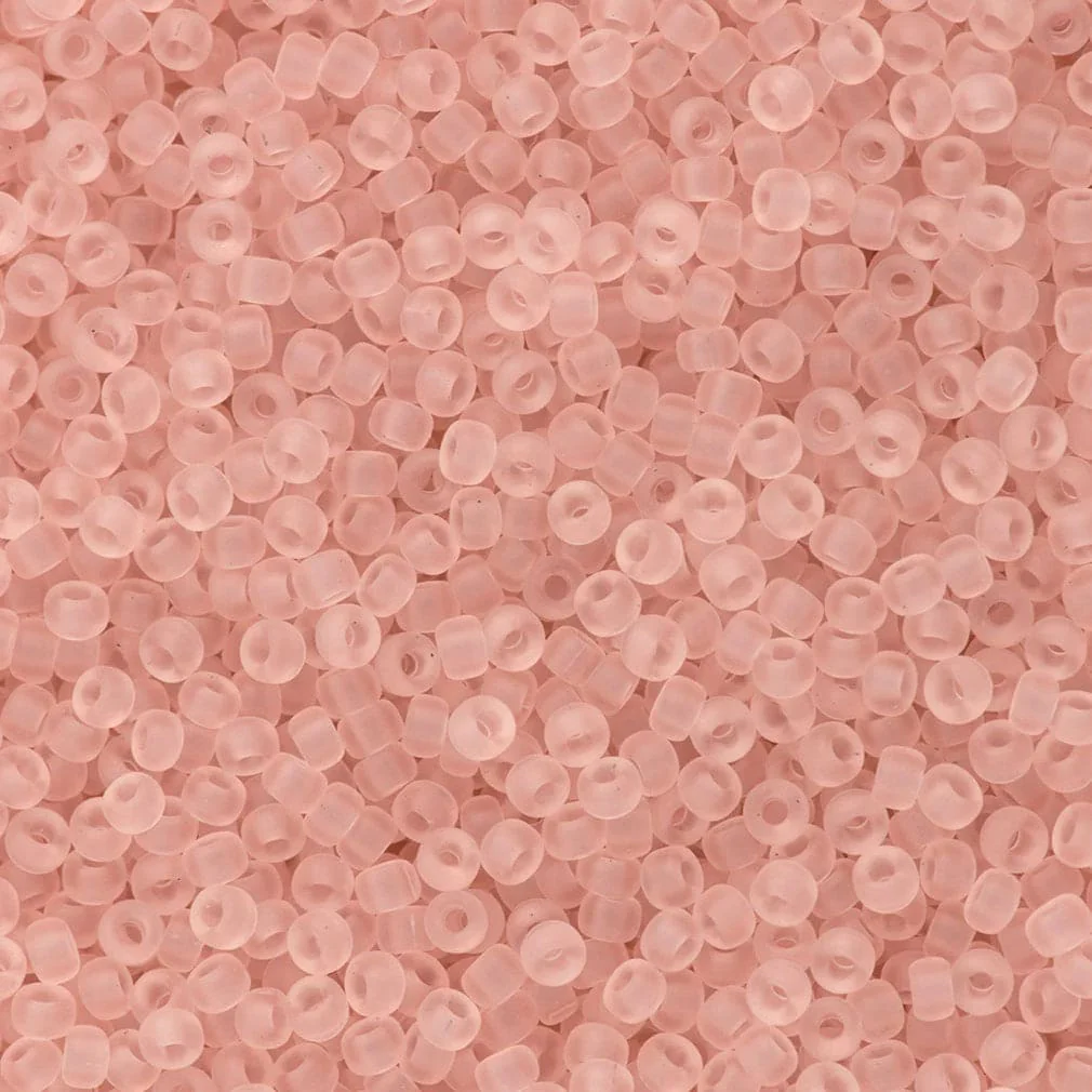 Miyuki Seed Beads 11/0 Matted Transparent Light Tea Rose ,0155F-NEW!!!