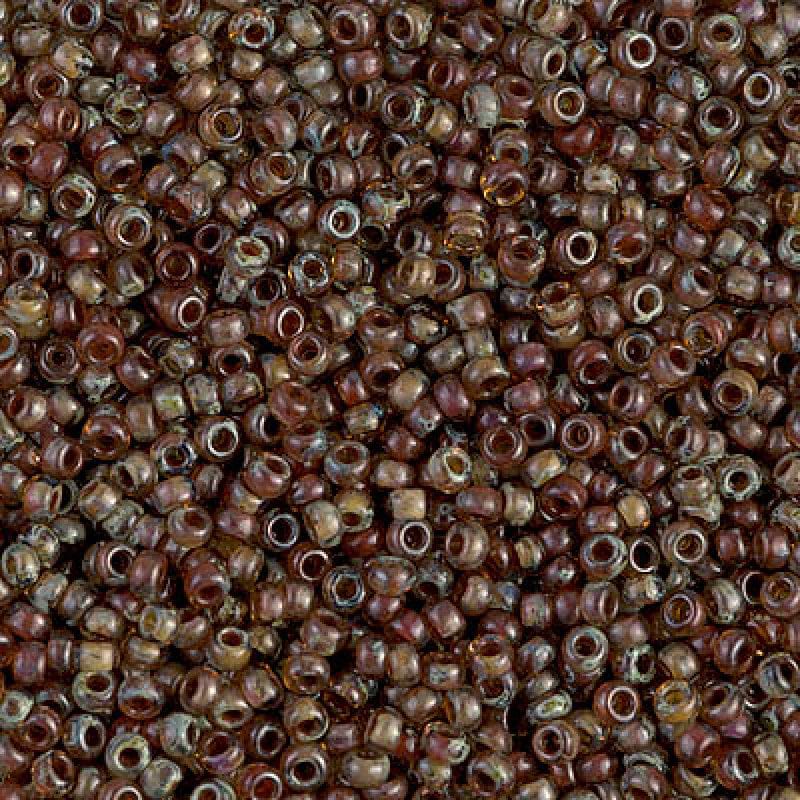 Miyuki Seed Beads 11/0 Picasso Transparent Lt. Smoky Topaz , 4505-NEW!!!