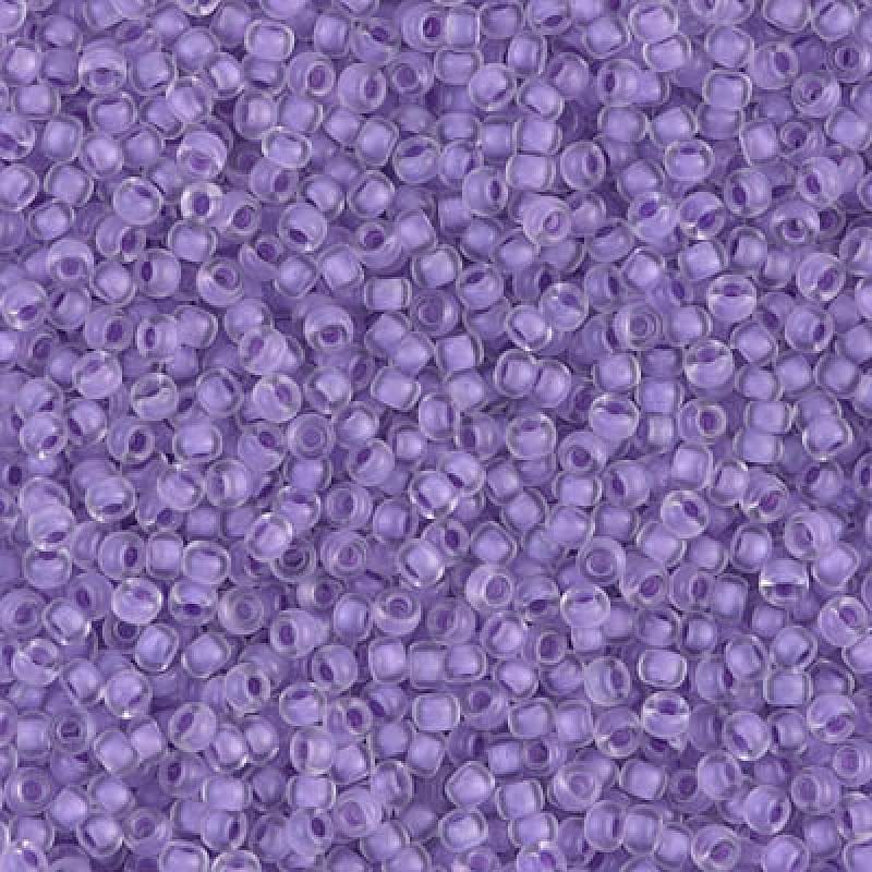 Miyuki Seed Beads 11/0 Semi Frosted Lilac Lined Crystal, 1924-NEW!!!