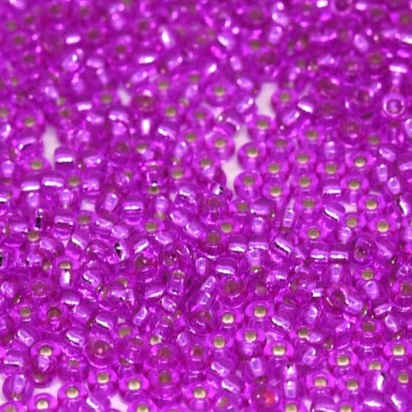 Miyuki Seed Beads 11/0 Silver Lined Dyed Hot Lavender ,1339-NEW!!!