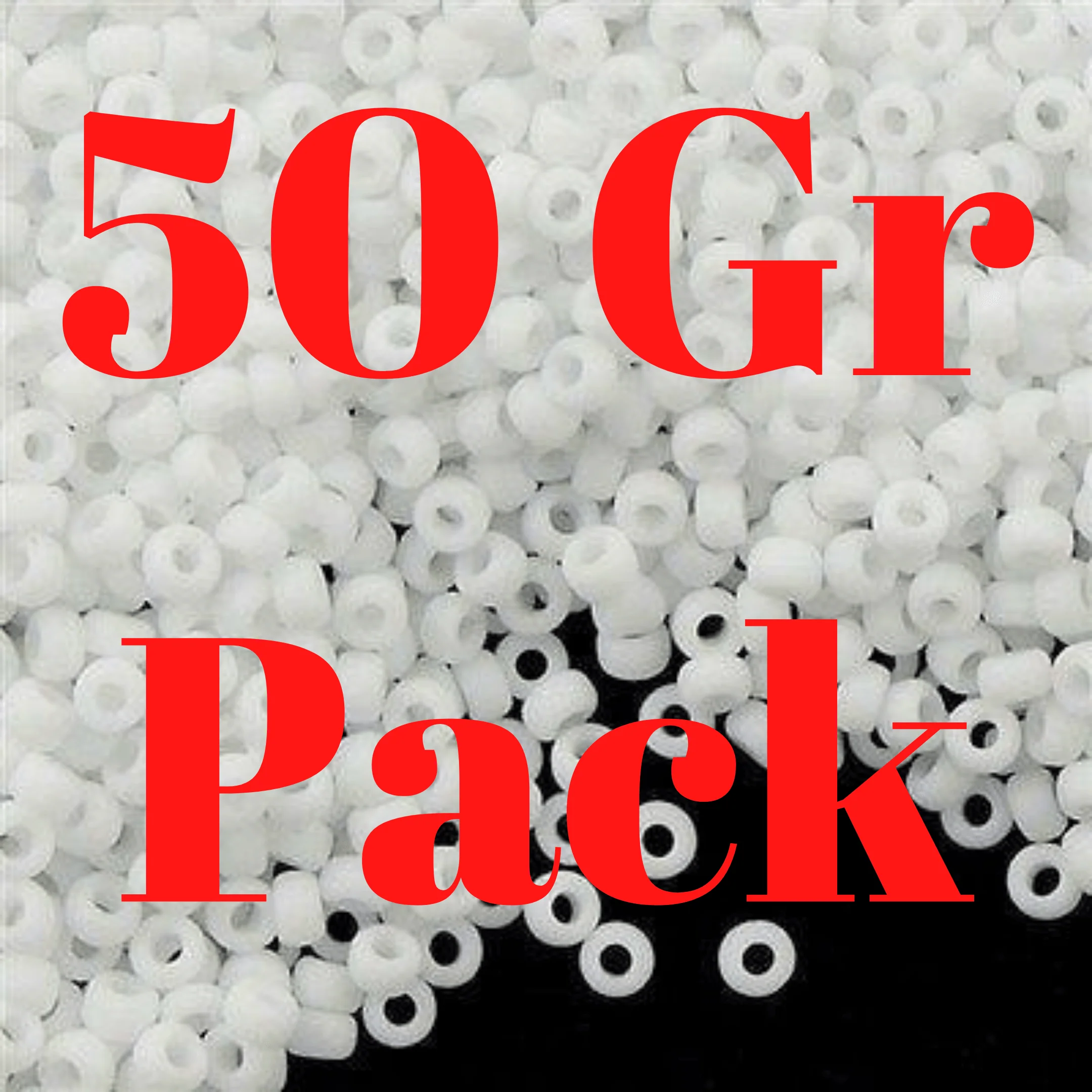 Miyuki Seed Beads 11/0 White Opaque Matted ,0402F-NEW!!! - Image 2