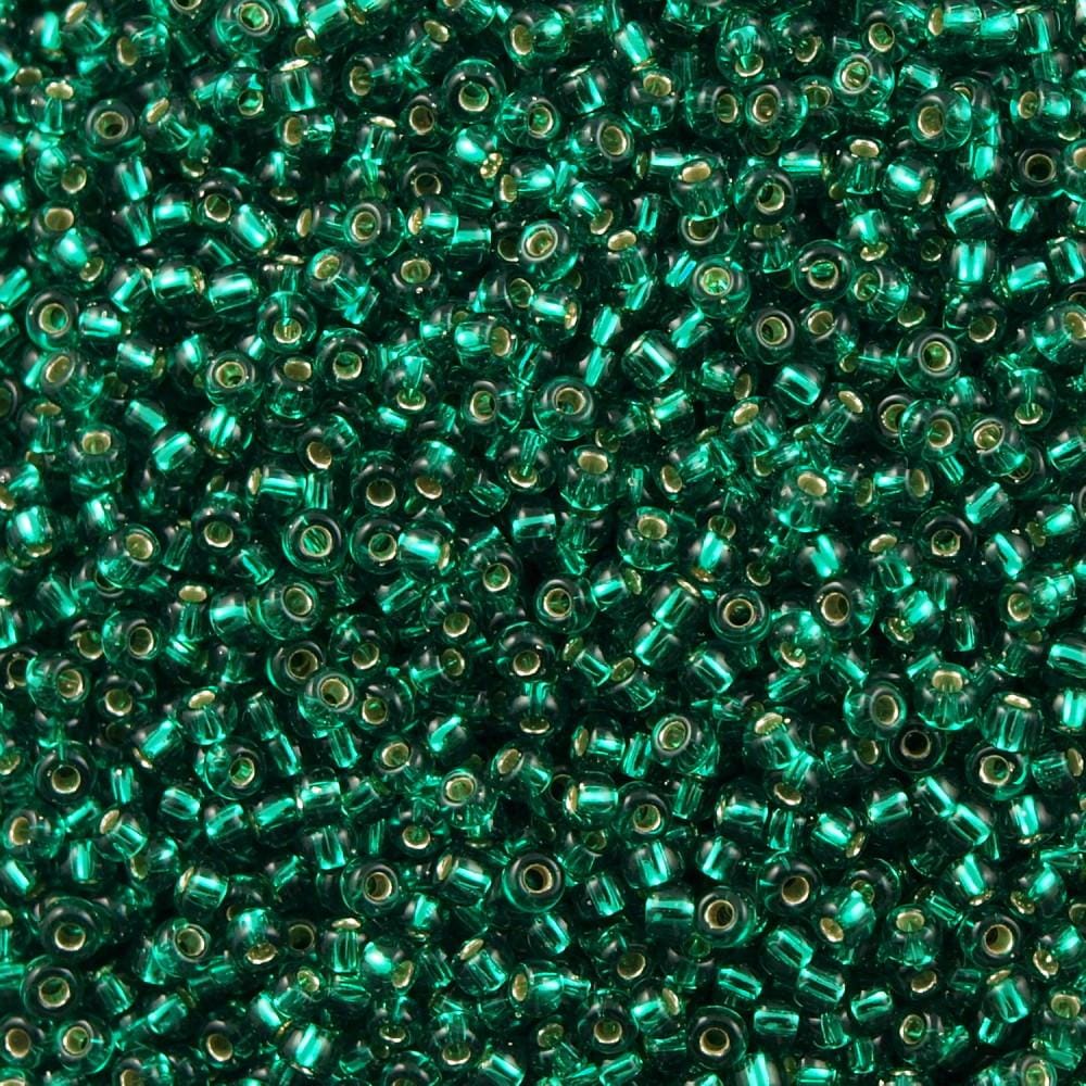 Miyuki Seed Beads 15/0, 0017 - Emerald Silver Lined, 10Gr