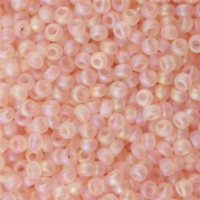 Miyuki Seed Beads 15/0, 0155FR - Matted Transp Pale Pink AB, 10 Gr