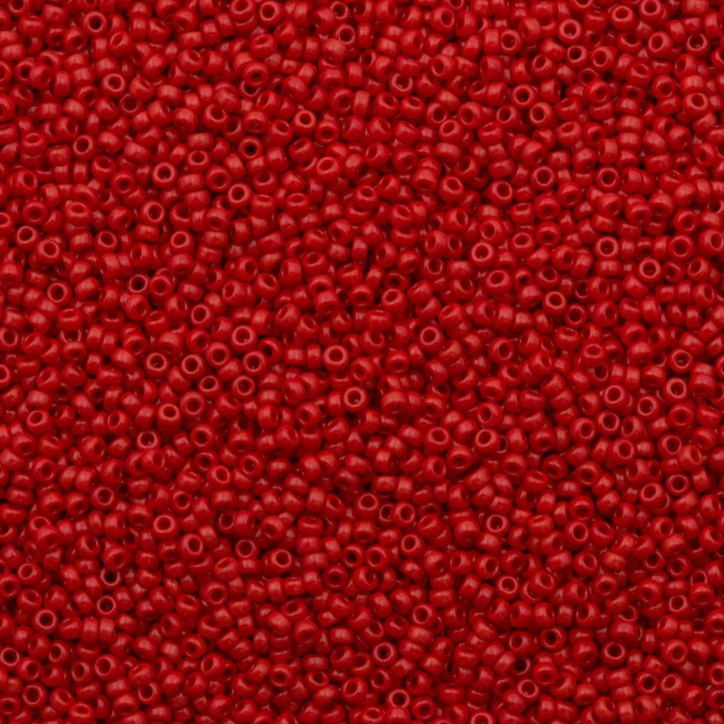 Miyuki Seed Beads 15/0, 0408 - Opaque Dark Red,10 Gr