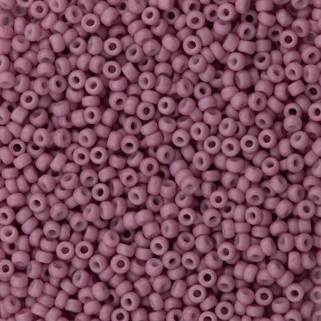 Miyuki Seed Beads 15/0, 2037 Matted Opaque Antique Rose , 5 Gr