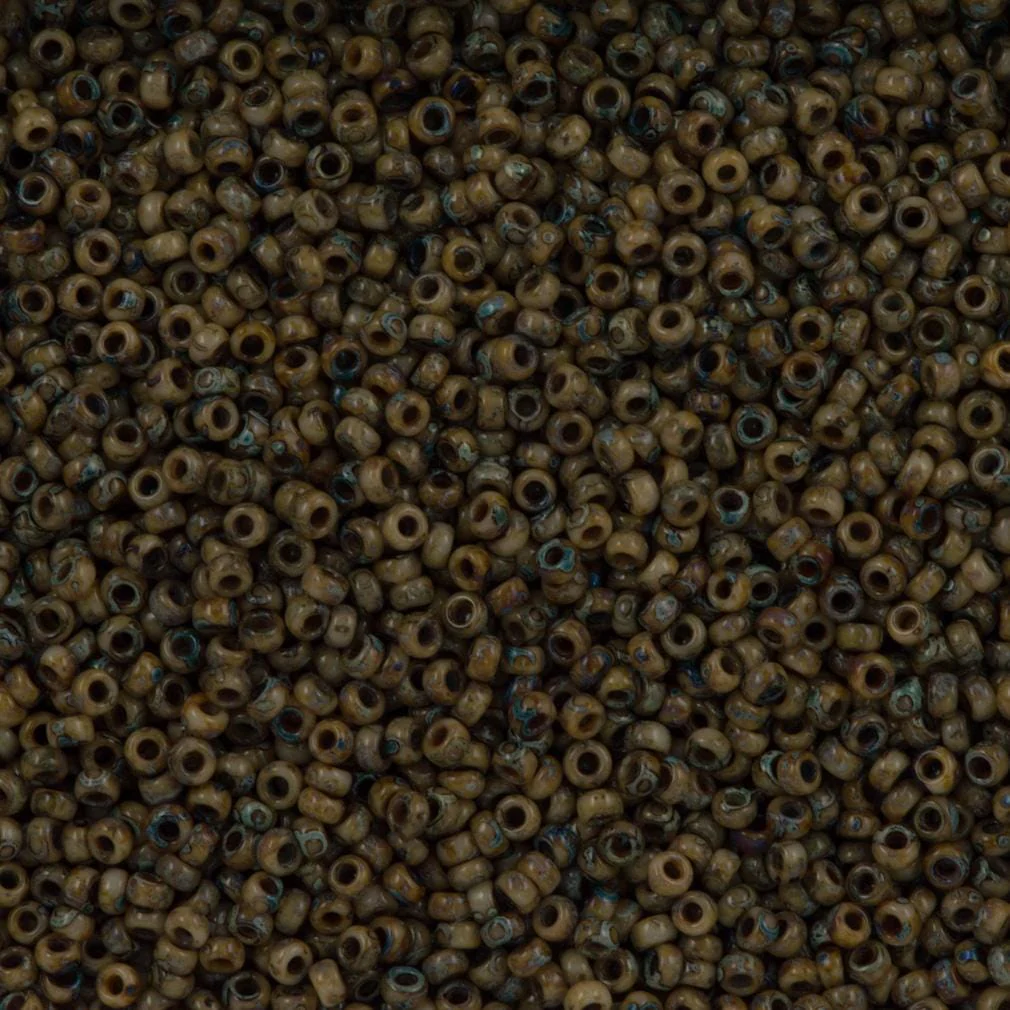 Miyuki Seed Beads 15/0, 4517 - Picasso Opaque Brown Tan