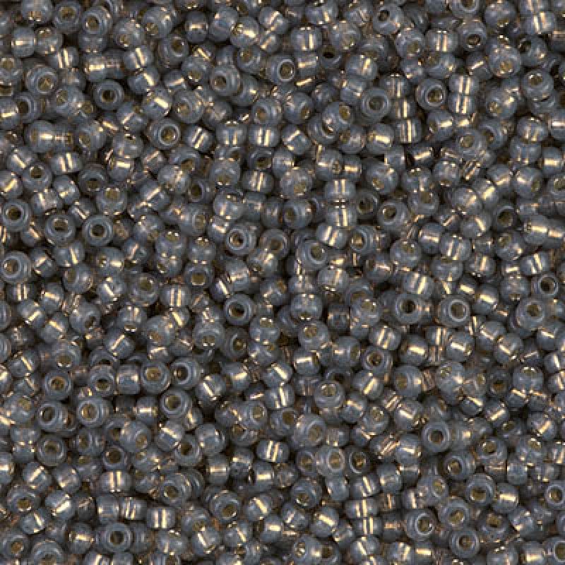 Miyuki Seed Beads 6/0 Dyed Rustic Grey Silver Lined Alabaster 0650