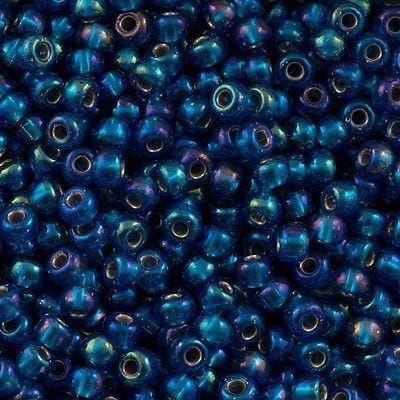 Miyuki Seed Beads 6/0 Silver Lined Capri Blue AB 1025