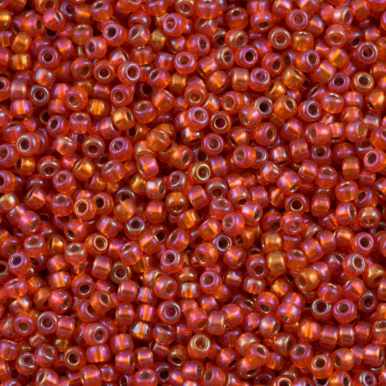 Miyuki Seed Beads 6/0 Silver Lined Orange AB 1008