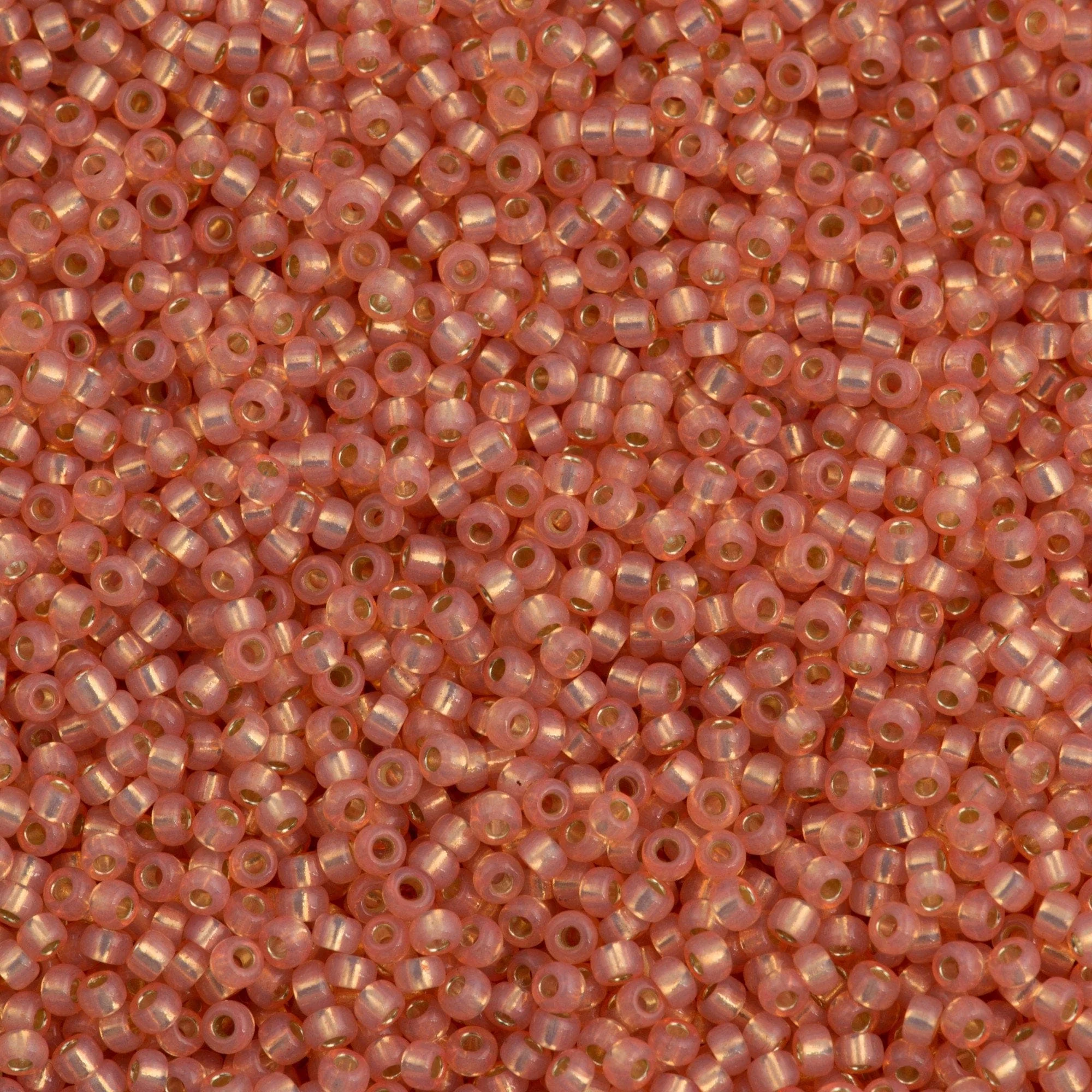 Miyuki Seed Beads 8/0 Dyed Salmon S/L Alabaster, 0642
