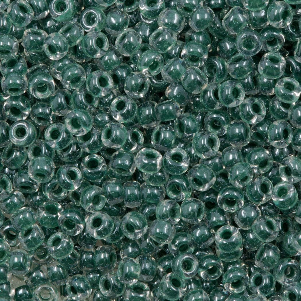 Miyuki Seed Beads 8/0 Forest Green Lined Crystal, 0217