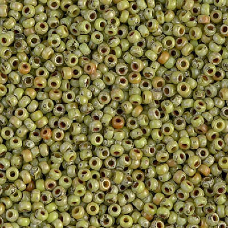 Miyuki Seed Beads 8/0 Picasso Opaque Chartreuse, 4515-NEW!!!