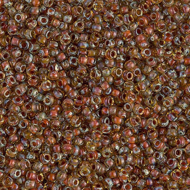 Miyuki Seed Beads 8/0 Picasso Transparent Saffron , 4501-NEW!!!