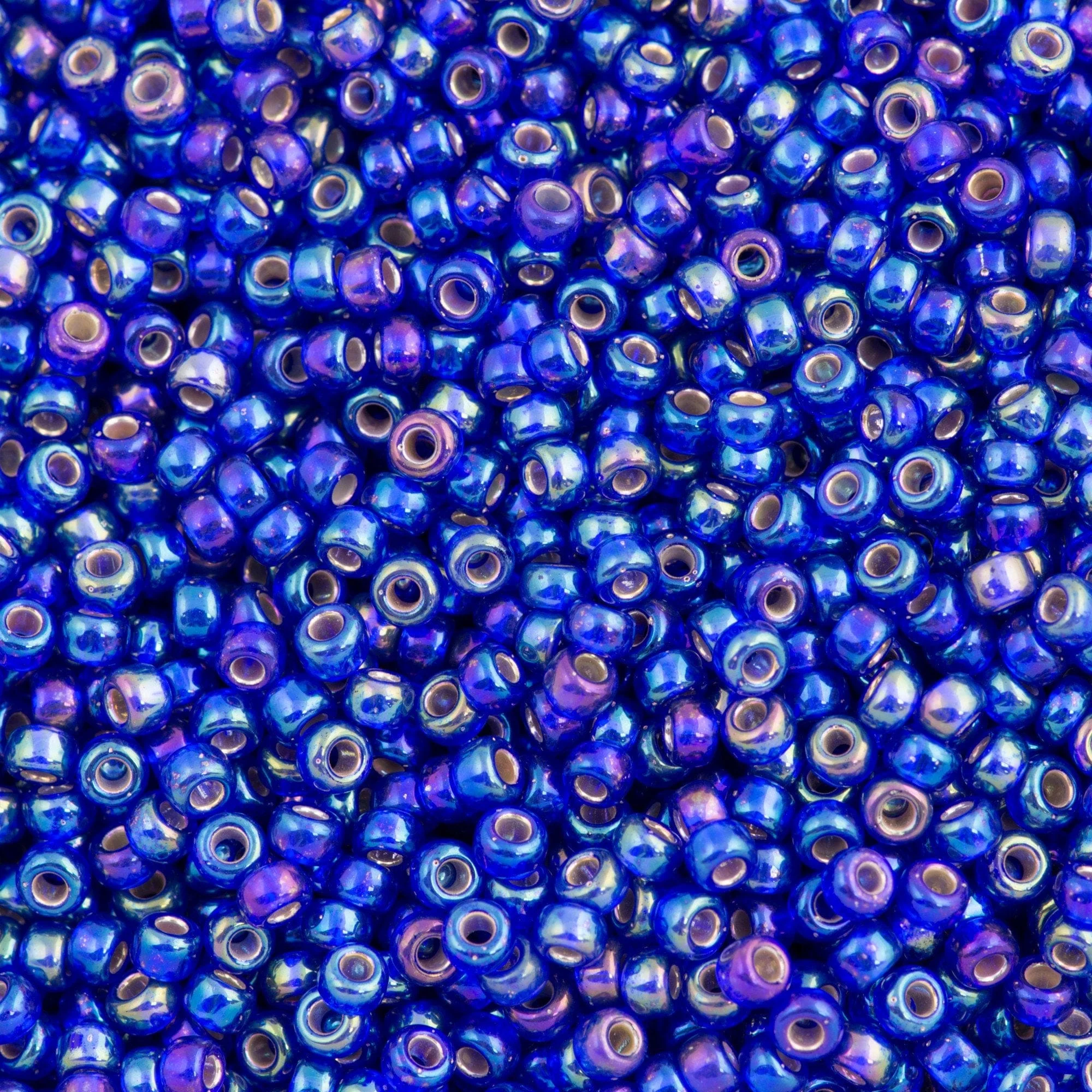 Miyuki Seed Beads 8/0 Silver Lined Cobalt AB, 1020