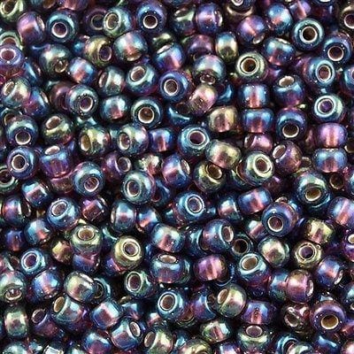 Miyuki Seed Beads 8/0 Silver Lined Dark Smoky Amethyst AB, 1013