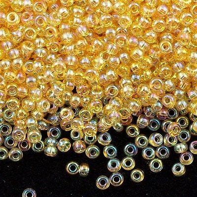 Miyuki Seed Beads 8/0 Transparent Light Topaz AB, 0251