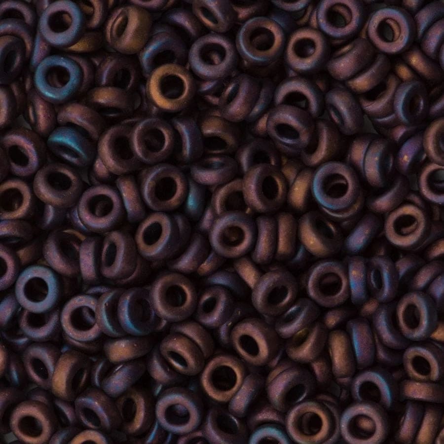 Miyuki Spacer Beads 2.2x1mm, Metallic Dark Raspberry Iris 2005