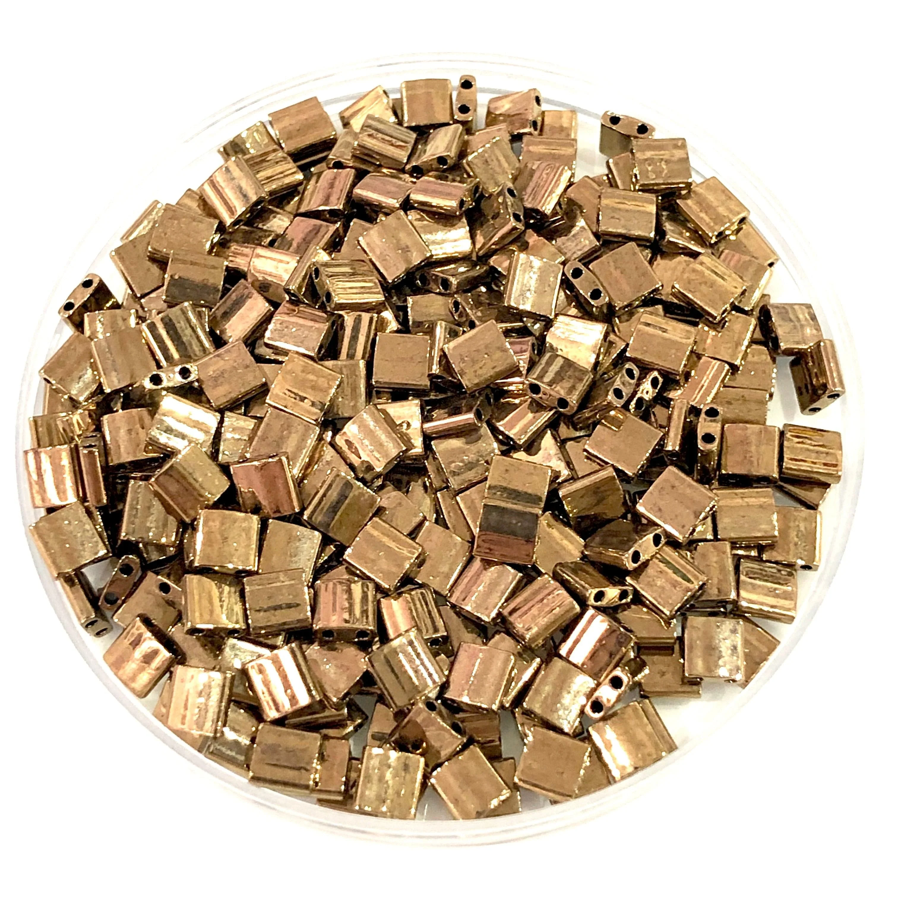 Miyuki Tila Beads TL0457 Metallic Dark Bronze, - Image 2