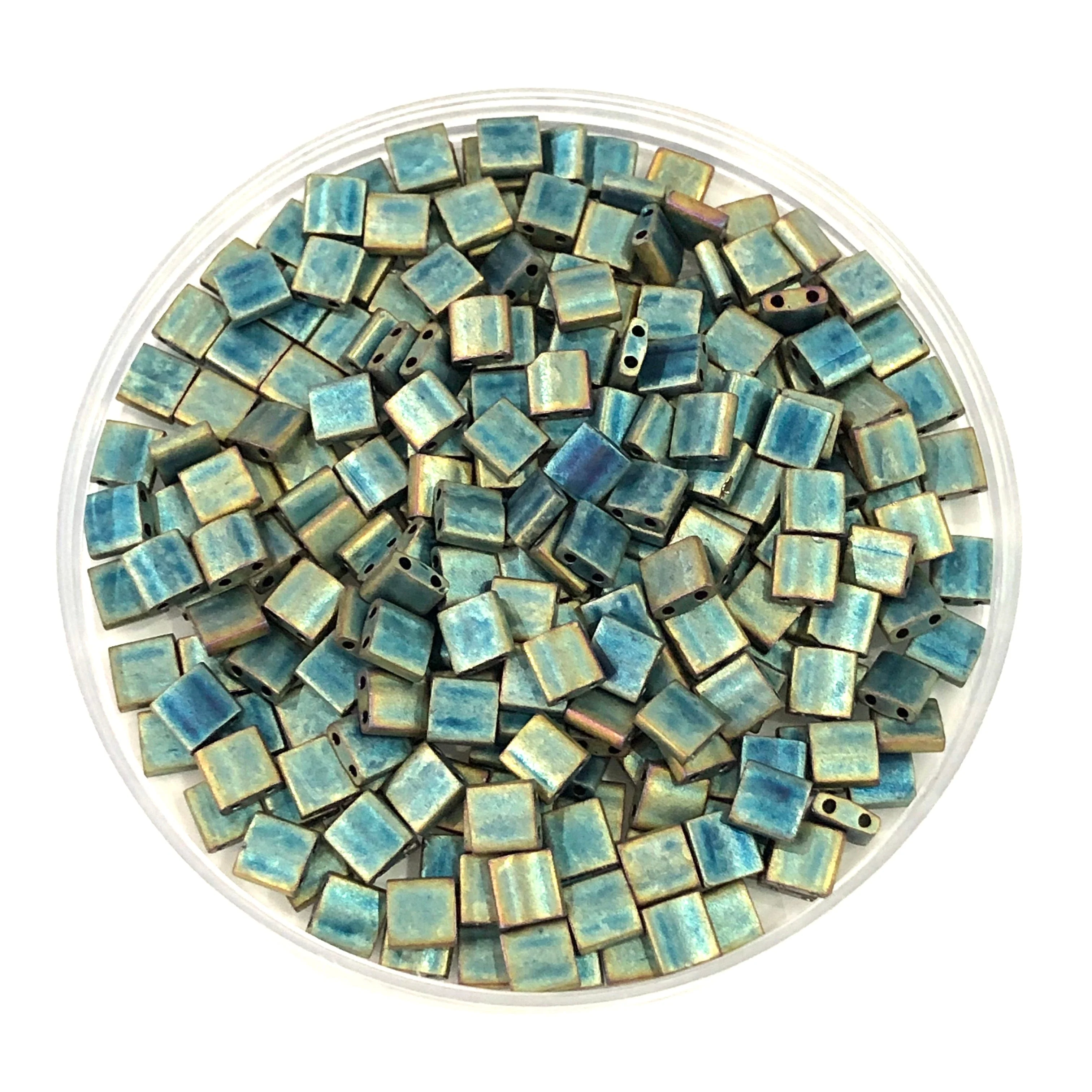 Miyuki Tila Beads TL2008 Matted Metallic Patina Iris, - Image 2